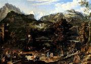 Joseph Anton Koch The Upland near Bern oil painting on canvas